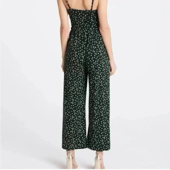 Kaileigh Rochelle Green Floral  Knit Jumpsuit NWOT XLP  Petite Fall Colors - Picture 2 of 8